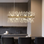 LightfixturesUAE-LED 9/12-Light Modern Dandelion Linear Chandelier-Chandeliers-Gold-9-Light