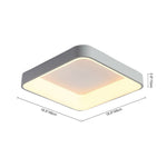 LightfixturesUAE-LED Acrylic Two-Tone Flat Square Flush Mount Ceiling Light-Ceiling Lights-Warm White-
