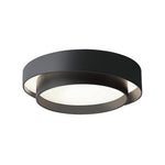 LightfixturesUAE-LED Concentric Rings Round Flush Mount Ceiling Light-Ceiling Lights-Black-Warm White