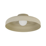 LightfixturesUAE-LED Cream Style Minimalist Khaki Matte Shallow Pan Semi Flush Mount-Ceiling Lights-Khaki-