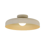 LightfixturesUAE-LED Cream Style Minimalist Khaki Matte Shallow Pan Semi Flush Mount-Ceiling Lights-Khaki-