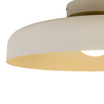 LightfixturesUAE-LED Cream Style Minimalist Khaki Matte Shallow Pan Semi Flush Mount-Ceiling Lights-Khaki-