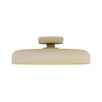 LightfixturesUAE-LED Cream Style Minimalist Khaki Matte Shallow Pan Semi Flush Mount-Ceiling Lights-Khaki-