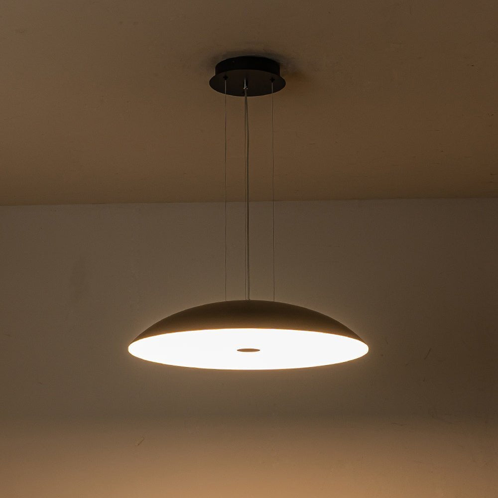 LightfixturesUAE-LED Dimmable Minimalist Saucer Dome Pendant Lighting-Pendant Lights-White-