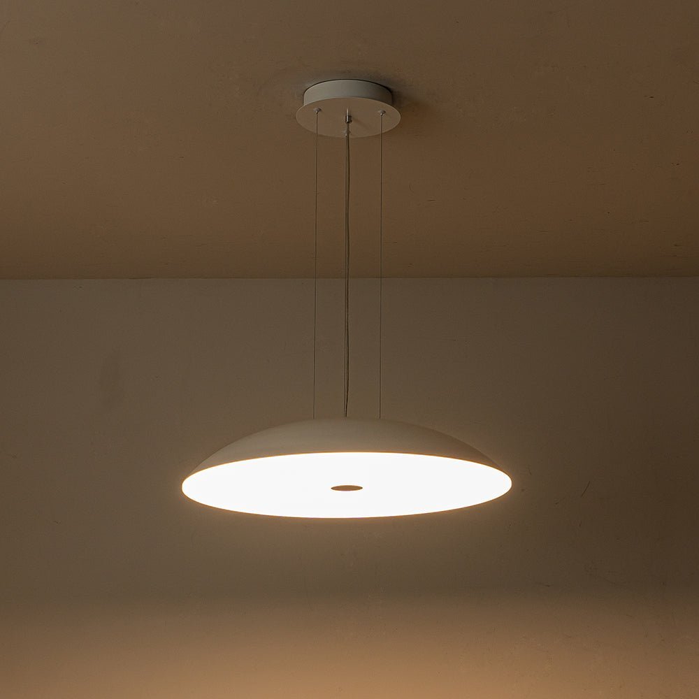 LightfixturesUAE-LED Dimmable Minimalist Saucer Dome Pendant Lighting-Pendant Lights-White-