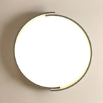 LightfixturesUAE-LED Modern Circular Round Flush Mount Ceiling Light-Ceiling Lights-Gray-Warm White