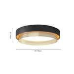LightfixturesUAE-LED Modern Dual-Color Circular Round Hollow Flush Mount Ceiling Light-Ceiling Lights-Warm White-White