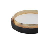 LightfixturesUAE-LED Modern Dual-Color Circular Round Hollow Flush Mount Ceiling Light-Ceiling Lights-Warm White-White