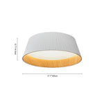 LightfixturesUAE-LED Modern Fluted Ribbed Round Conical Flush Mount Ceiling Light-Ceiling Lights-White-Cool White