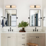 LightfixturesUAE-LED Modern Marble Linear Bathroom Vanity Wall Light-Wall Lights-Black-