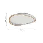 LightfixturesUAE-LED Modern Minimalism Irregular Round Metal Flush Mount Ceiling Light-Ceiling Lights-White-
