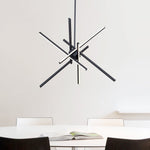 LightfixturesUAE-LED Modern Minimalist Cross Arms Sputnik Chandelier-Chandeliers-Black-