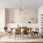 LightfixturesUAE-LED Modern Minimalist Cross Arms Sputnik Chandelier-Chandeliers-Black-