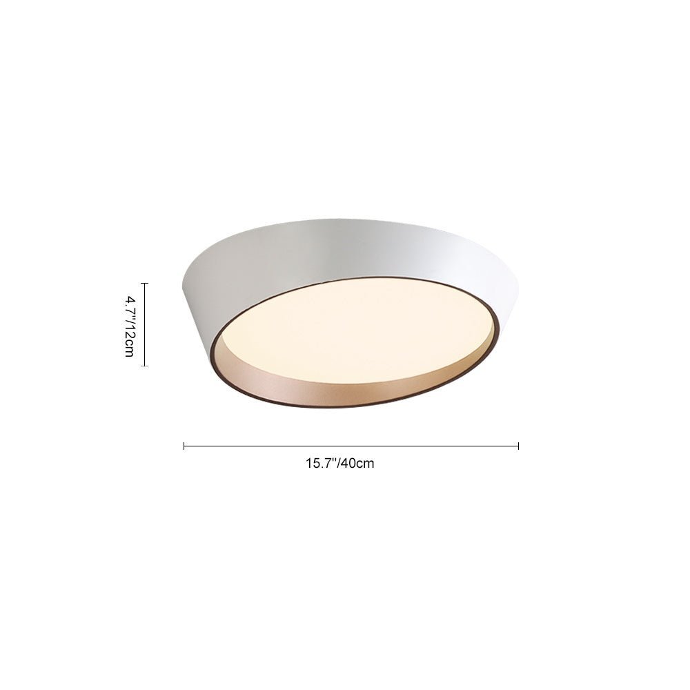 LightfixturesUAE-LED Modern Slant Flush Mount Truncated Cone Ceiling Light-Ceiling Lights-White-Cool White