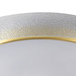 LightfixturesUAE-LED Modern Textured Glass Round Flush Mount Ceiling Light-Ceiling Lights-Brass-