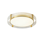 LightfixturesUAE-LED Modern Textured Glass Round Flush Mount Ceiling Light-Ceiling Lights-Brass-