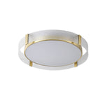 LightfixturesUAE-LED Modern Textured Glass Round Flush Mount Ceiling Light-Ceiling Lights-Brass-