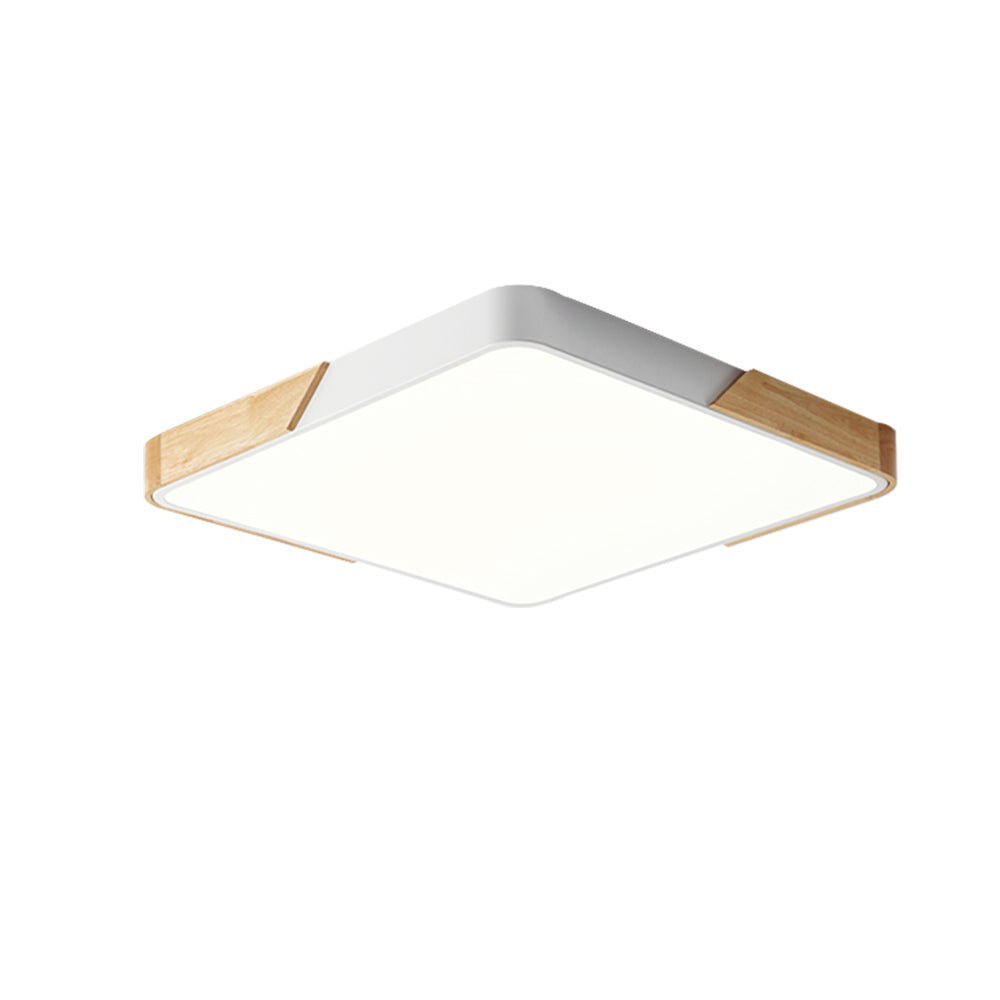 LightfixturesUAE-LED Modern Two-Tone Square Cubic Dimmable Flush Mount Ceiling Light-Ceiling Lights-Grey-Dimmable with Remote Control