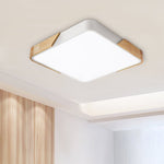 LightfixturesUAE-LED Modern Two-Tone Square Cubic Dimmable Flush Mount Ceiling Light-Ceiling Lights-White-Natural White