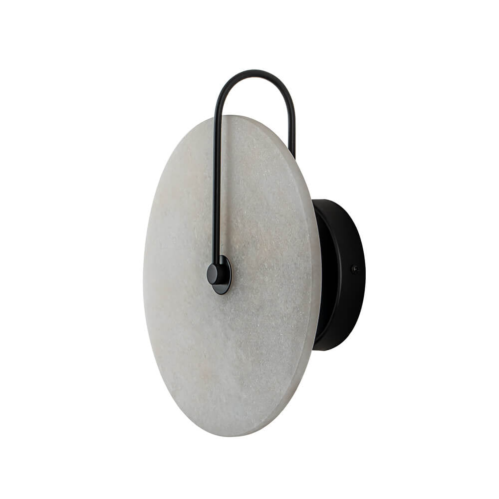 LightfixturesUAE-LED Nordic Classic Black and White Marble Round Wall Light-Wall Lights-Marble-