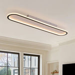 LightfixturesUAE-LED Stylish Minimalist Oval Flush Mount Light-Ceiling Lights-80cm-