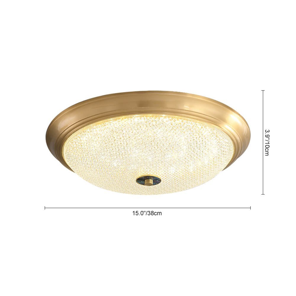 LightfixturesUAE-LED Three-Color Modern Bowl-Shaped Acrylic Flush Mount Ceiling Light-Ceiling Lights-Gold-
