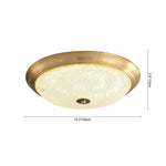 LightfixturesUAE-LED Three-Color Modern Bowl-Shaped Acrylic Flush Mount Ceiling Light-Ceiling Lights-Gold-