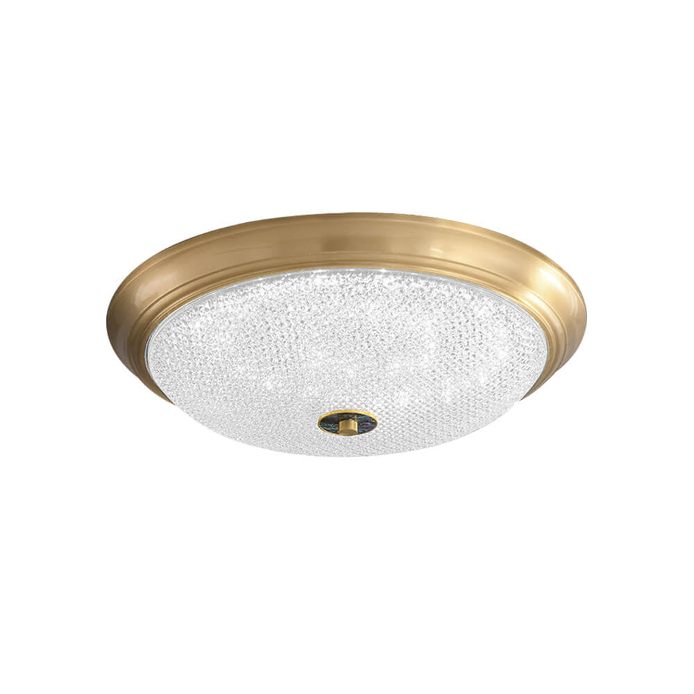 LightfixturesUAE-LED Three-Color Modern Bowl-Shaped Acrylic Flush Mount Ceiling Light-Ceiling Lights-Gold-