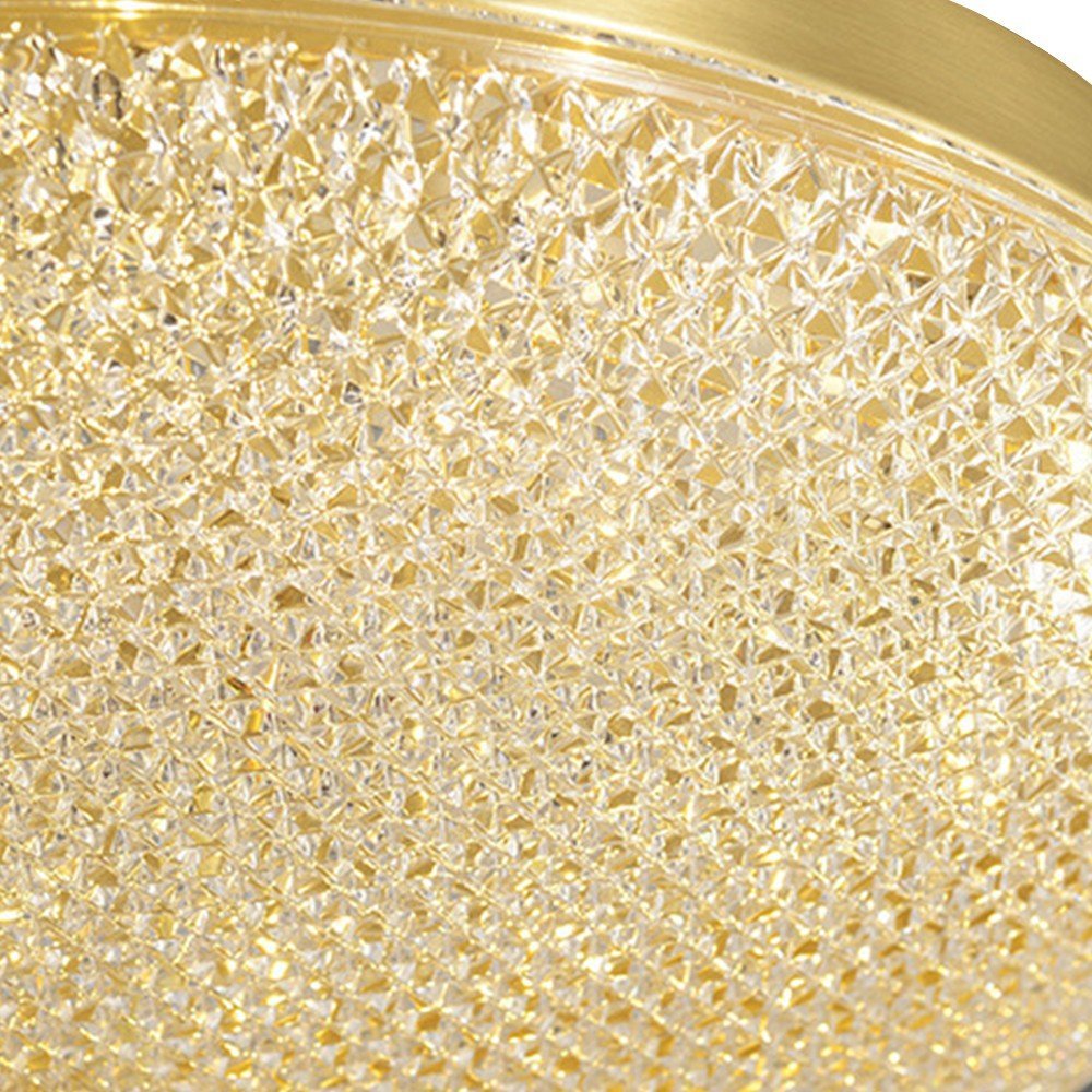 LightfixturesUAE-LED Three-Color Modern Brushed Metal Round Bowl Flush Mount Ceiling Light-Ceiling Lights-Brass-