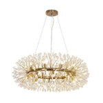 LightfixturesUAE-Luxury 20-Light Dandelion Crystal Ring Pendant Chandelier-Chandeliers-Chrome-