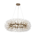 LightfixturesUAE-Luxury 20-Light Dandelion Crystal Ring Pendant Chandelier-Chandeliers-Chrome-