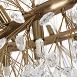 LightfixturesUAE-Luxury 20-Light Dandelion Crystal Ring Pendant Chandelier-Chandeliers-Chrome-