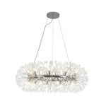 LightfixturesUAE-Luxury 20-Light Dandelion Crystal Ring Pendant Chandelier-Chandeliers-Chrome-
