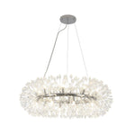 LightfixturesUAE-Luxury 20-Light Dandelion Crystal Ring Pendant Chandelier-Chandeliers-Chrome-