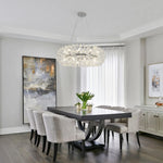 LightfixturesUAE-Luxury 20-Light Dandelion Crystal Ring Pendant Chandelier-Chandeliers-Chrome-