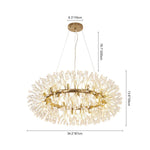 LightfixturesUAE-Luxury 20-Light Dandelion Crystal Ring Pendant Chandelier-Chandeliers-Chrome-