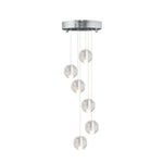 LightfixturesUAE-Multi-Light Modern Crystal Ball Staircase Cluster Chandelier-Chandeliers-6-Light-