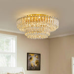 LightfixturesUAE-Multi-Size Luxury K9 Crystal Tiered Cake Semi Flush Mount Ceiling Light-Ceiling Lights-15-Light-
