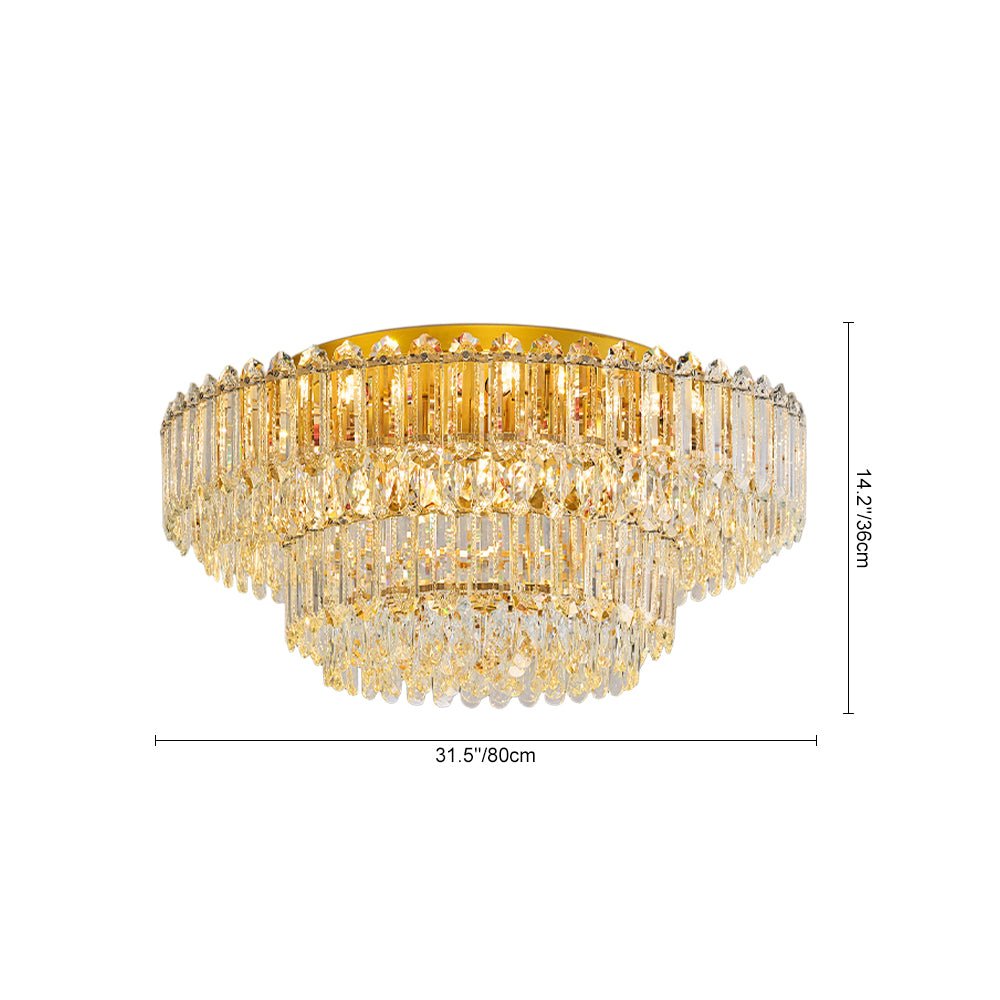 LightfixturesUAE-Multi-Size Luxury K9 Crystal Tiered Cake Semi Flush Mount Ceiling Light-Ceiling Lights-21-Light-