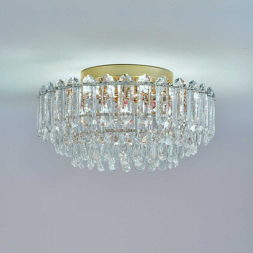 LightfixturesUAE-Multi-Size Luxury K9 Crystal Tiered Cake Semi Flush Mount Ceiling Light-Ceiling Lights-21-Light-