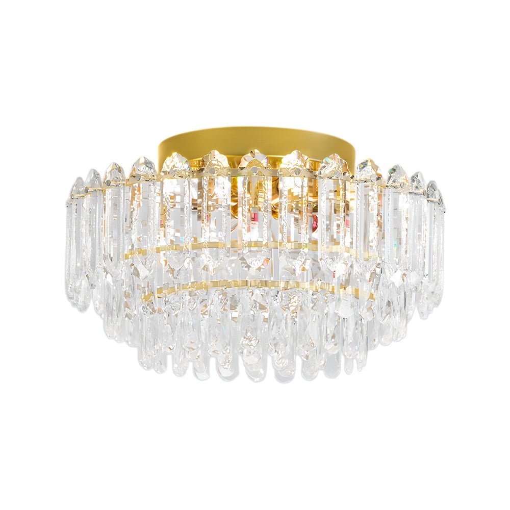 LightfixturesUAE-Multi-Size Luxury K9 Crystal Tiered Cake Semi Flush Mount Ceiling Light-Ceiling Lights-21-Light-