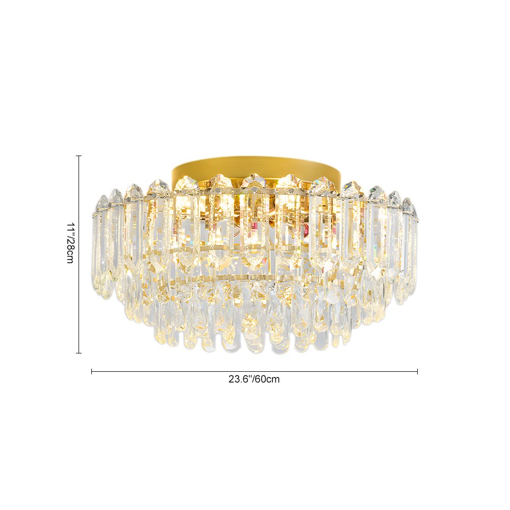 LightfixturesUAE-Multi-Size Luxury K9 Crystal Tiered Cake Semi Flush Mount Ceiling Light-Ceiling Lights-21-Light-