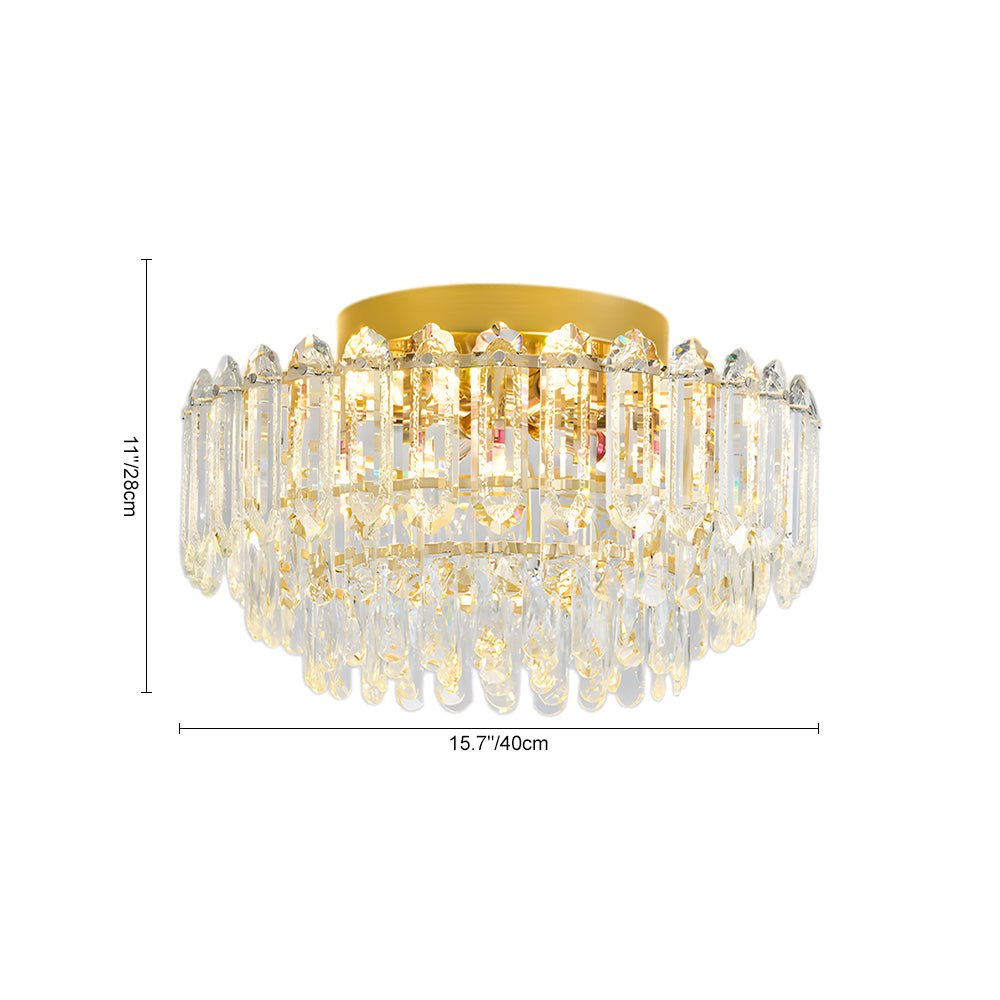 LightfixturesUAE-Multi-Size Luxury K9 Crystal Tiered Cake Semi Flush Mount Ceiling Light-Ceiling Lights-21-Light-