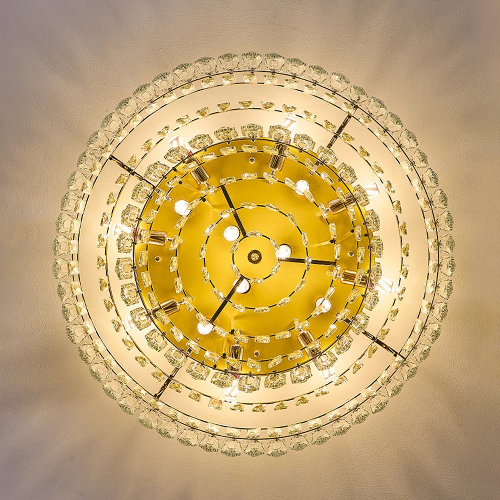 LightfixturesUAE-Multi-Size Luxury K9 Crystal Tiered Cake Semi Flush Mount Ceiling Light-Ceiling Lights-21-Light-