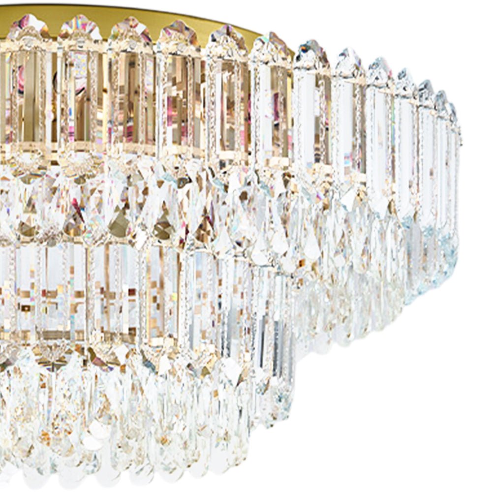 LightfixturesUAE-Multi-Size Luxury K9 Crystal Tiered Cake Semi Flush Mount Ceiling Light-Ceiling Lights-21-Light-