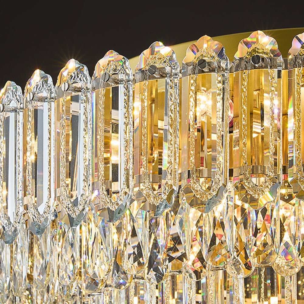 LightfixturesUAE-Multi-Size Luxury K9 Crystal Tiered Cake Semi Flush Mount Ceiling Light-Ceiling Lights-21-Light-