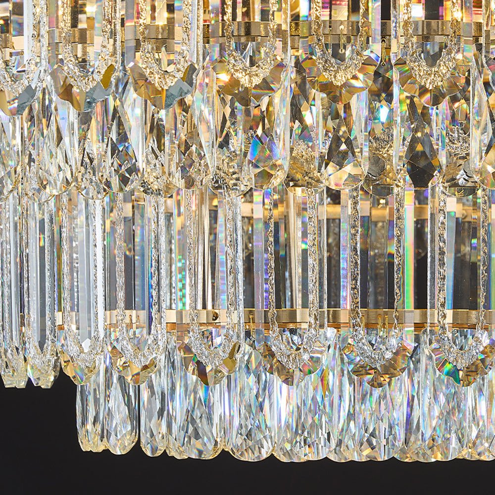 LightfixturesUAE-Multi-Size Luxury K9 Crystal Tiered Cake Semi Flush Mount Ceiling Light-Ceiling Lights-21-Light-