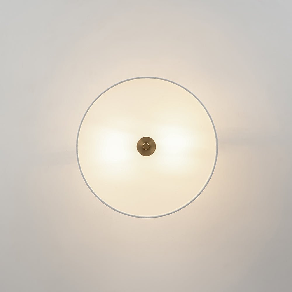 LightfixturesUAE-Nordic Minimalist 2-Light Round Drum White Fabric Ceiling Lamp-Ceiling Lights-Matte Black-
