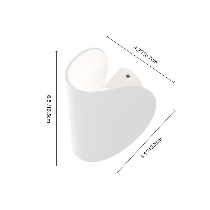 LightfixturesUAE-Rotatable Modern Minimalist Curved Small Wall Light-Wall Lights-White-