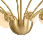 Luxury 12 - Light Glass Bubble Branch Semi Flush Chandelier - LightfixturesUAE